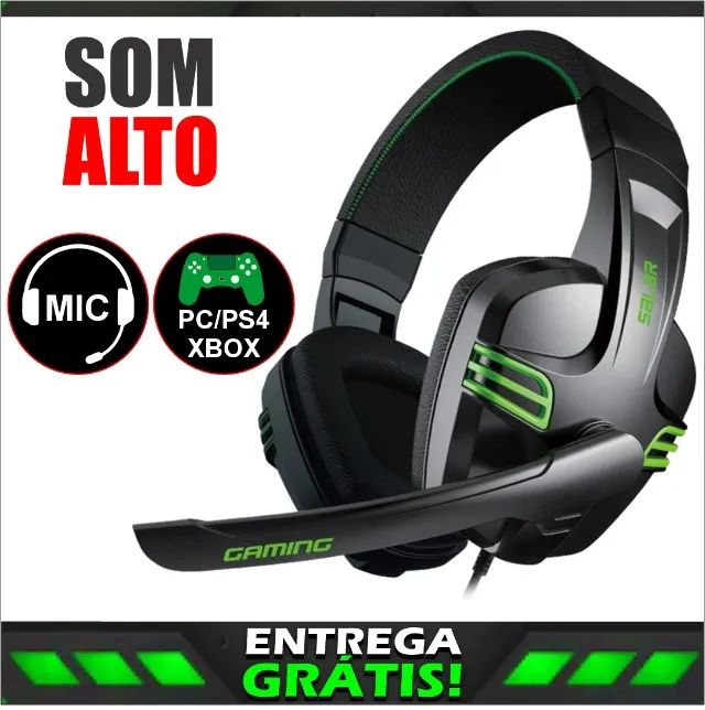 Headset Gamer Fone P2 C/ Mic Para Pc/Not/Celular/Ps4