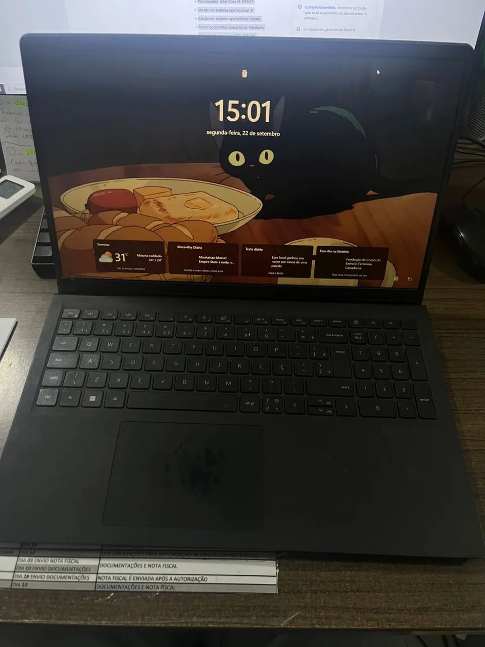 Notebook Dell inspiron 15 - 8gb de ram 256gb