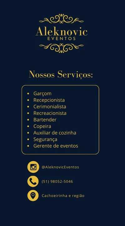 Garçons @AleknovicEventos