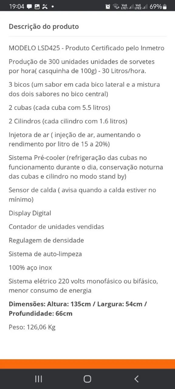 Maquina sorvete  - Foto 2