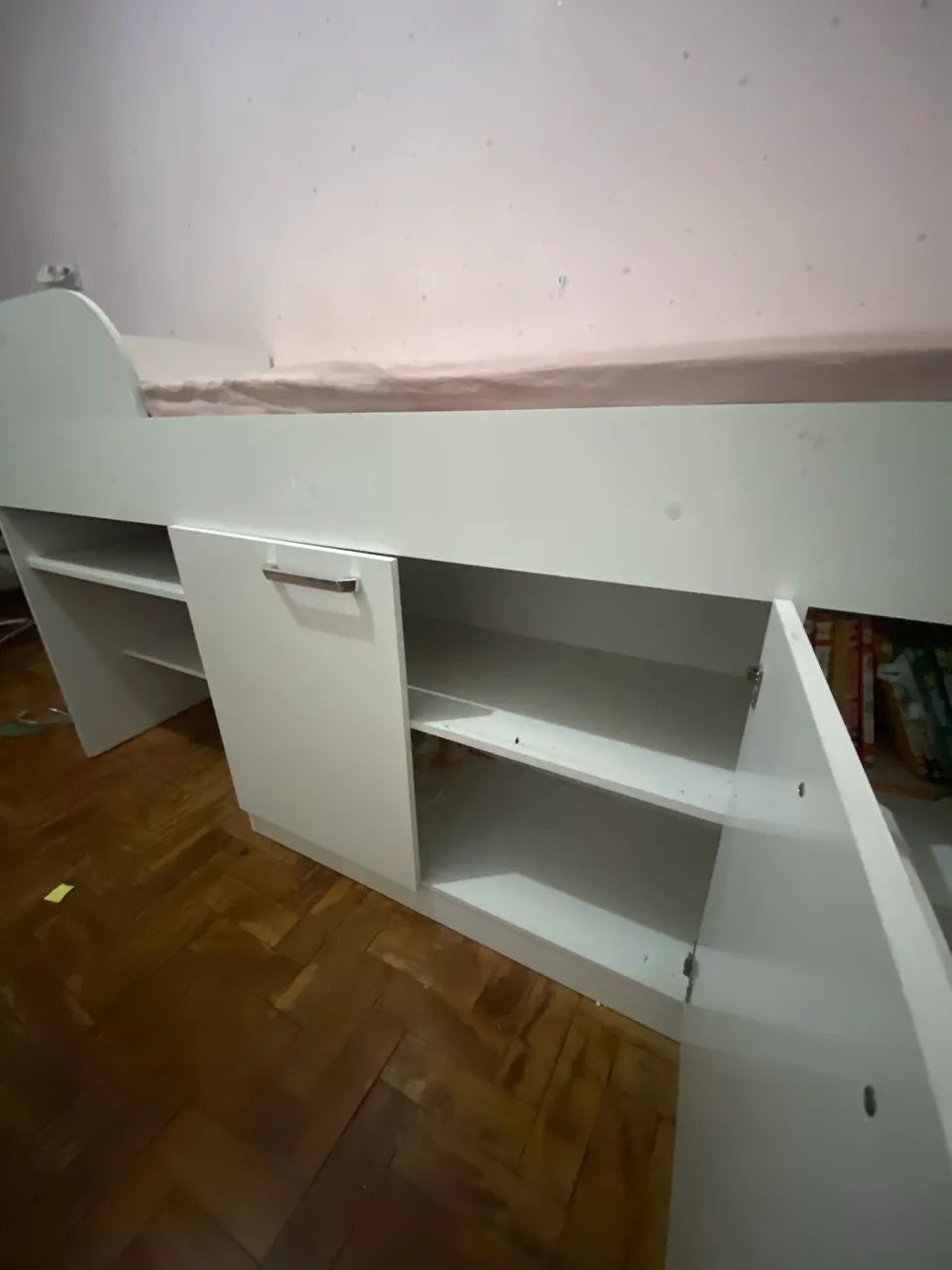 Cama Solteiro Multifuncional com Colchão 188 x 78cm com 2 Portas e Escrivaninha - Foto 4