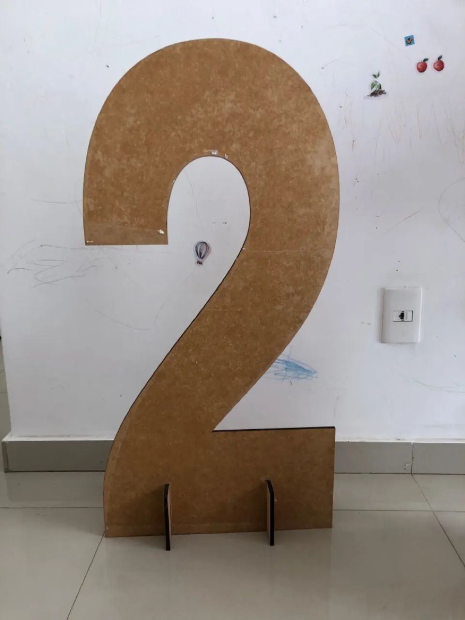 Numeral 2 em MDF - Foto 3