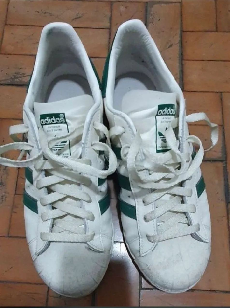 Tênis Adidas superstar branco e verde - Foto 2