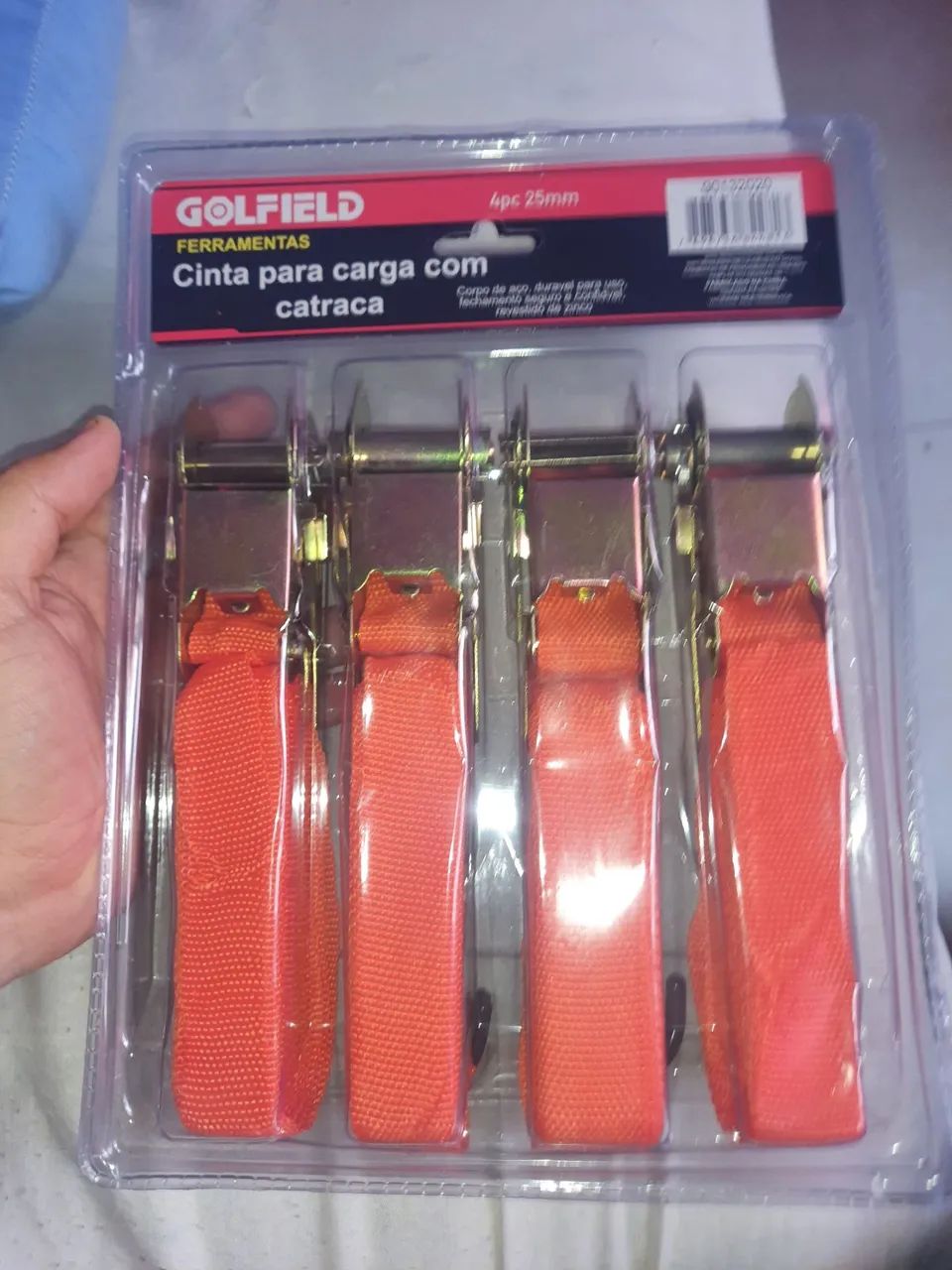 Cinta para Carga com Catraca 25mm - 4 Peças - Foto 2