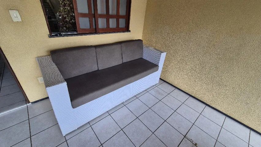 Sofá de Vime Branco para área externa/interna - Foto 5