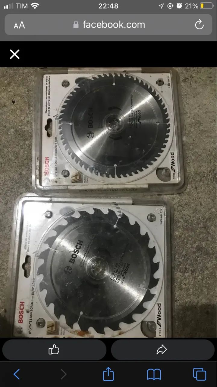 Disco de serra circular64840822662018121