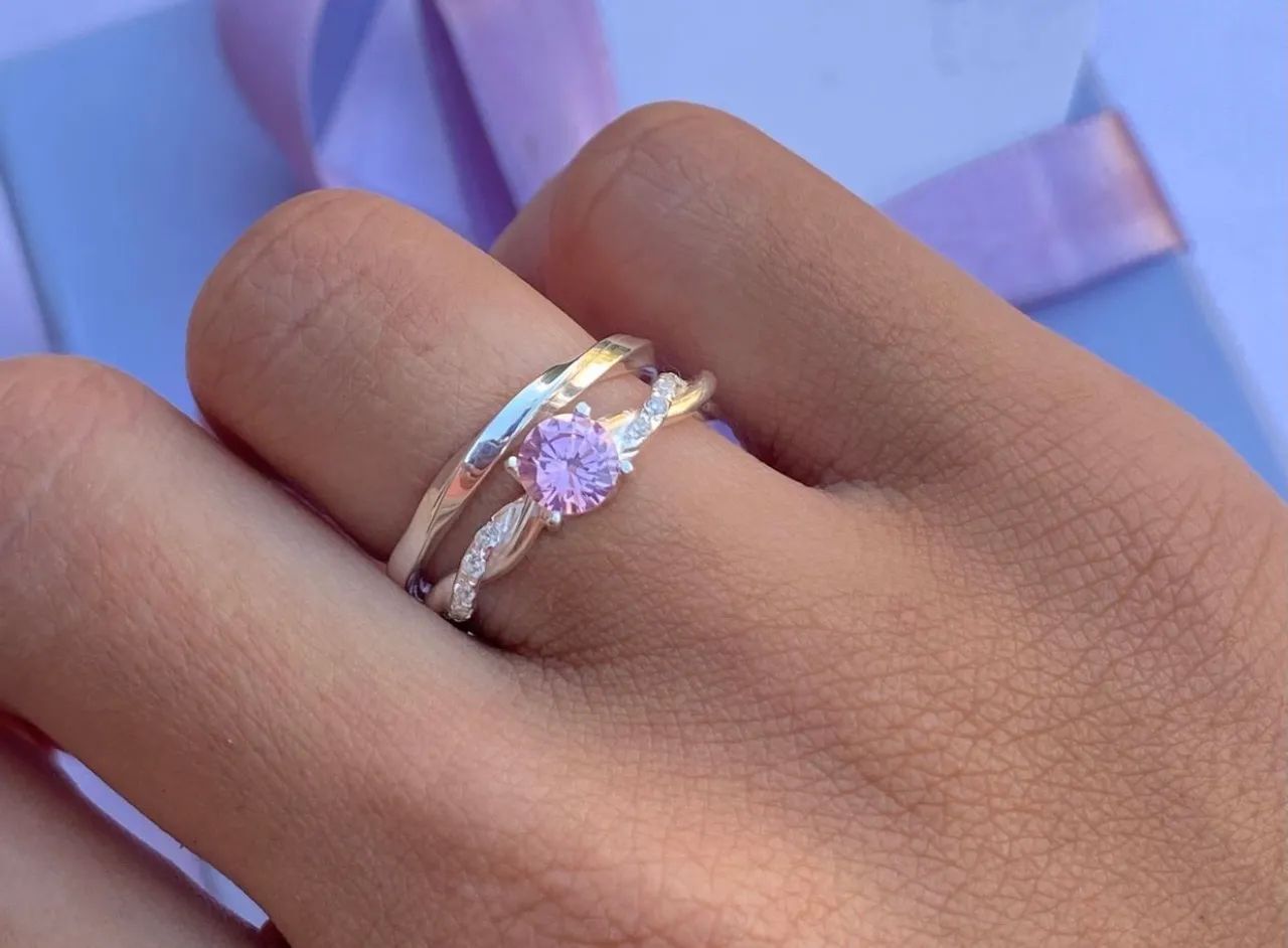 Par da aliança de Prata  Filet  - Foto 2