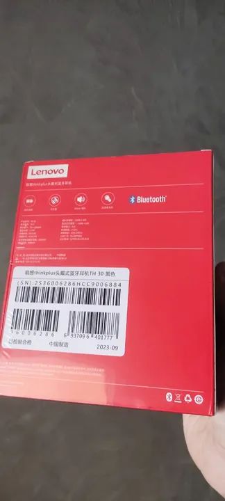 Fones de Ouvido LENOVO TH30 - Bluetooth 250 MAh - Preto - Novo - Foto 2