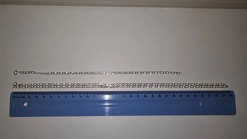 Conjunto pulseira e cordão de prata 925 - Foto 2