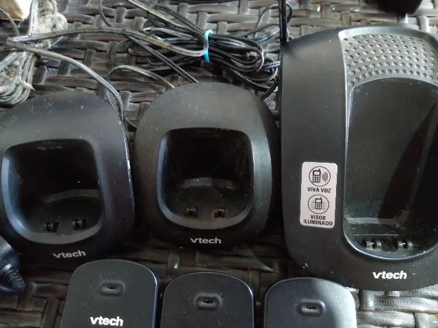 Lote 3 telefones sem fio + base VTech - Foto 5