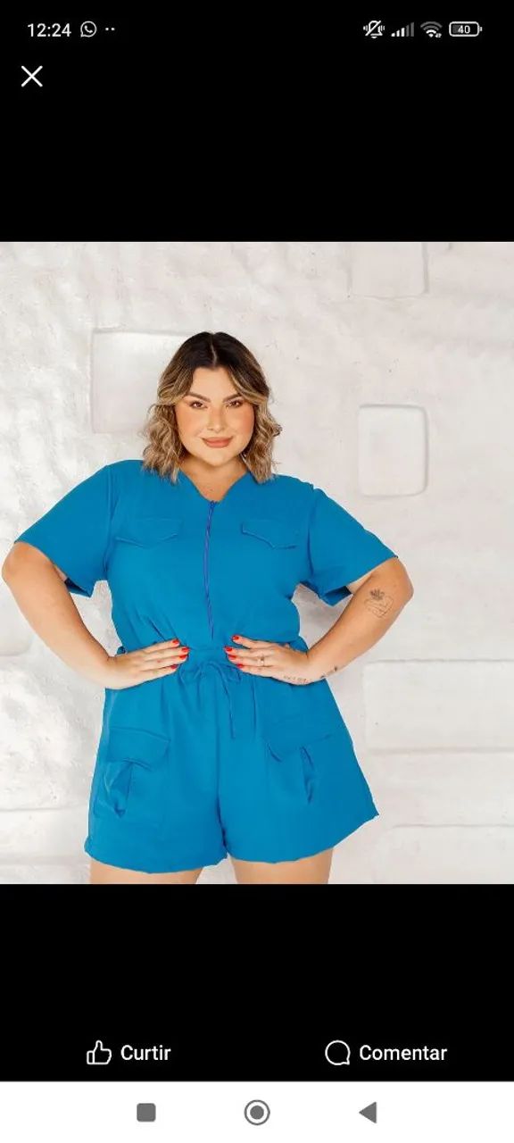 Macacão feminino azul - Foto 2