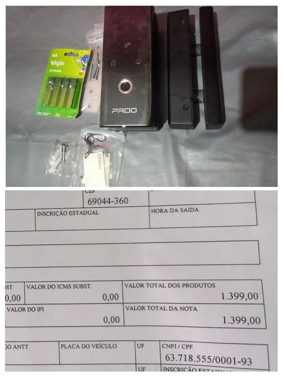 Fechadura eletrônica pado FDV-201 nova pra porta de vidro 
