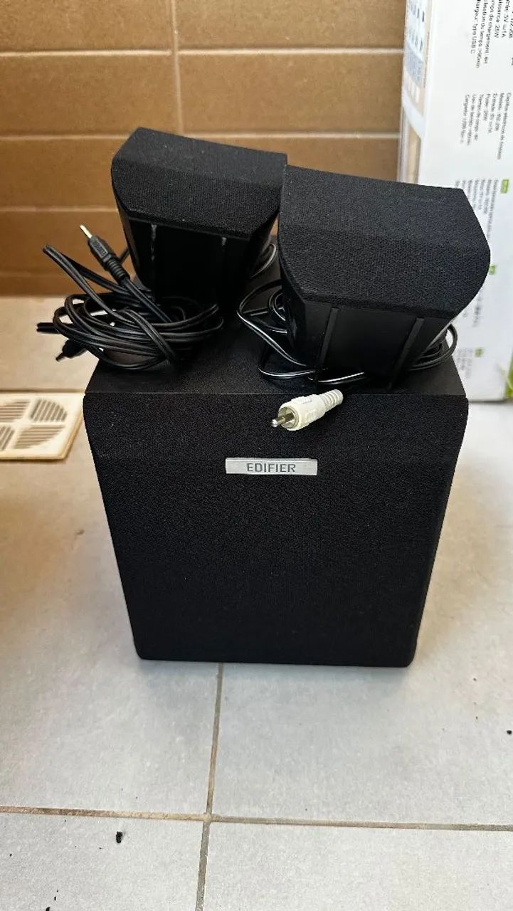 Caixa de Som 2.1 Edifier X100B com Subwoofer 15W RMS Bivolt - Na Caixa - Foto 2