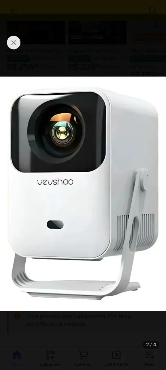 Projetor VEVSHAO A15 HD4K vedado e com Android 13  - Foto 3