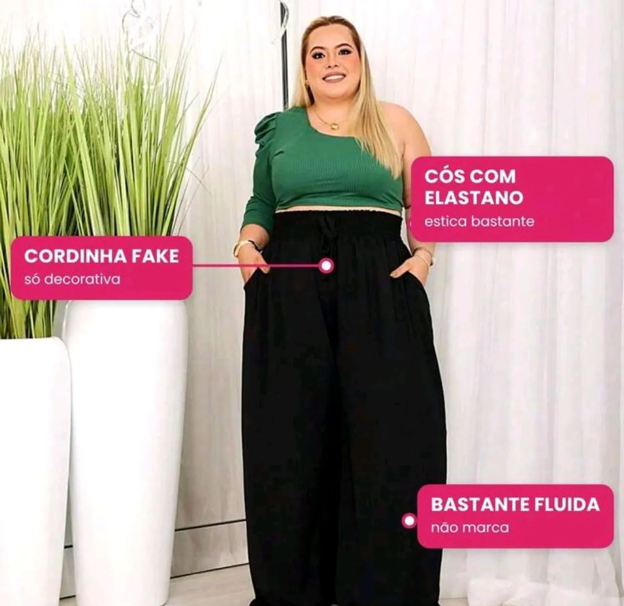 CALÇA PANTALONA PLUS SIZE NOVA 