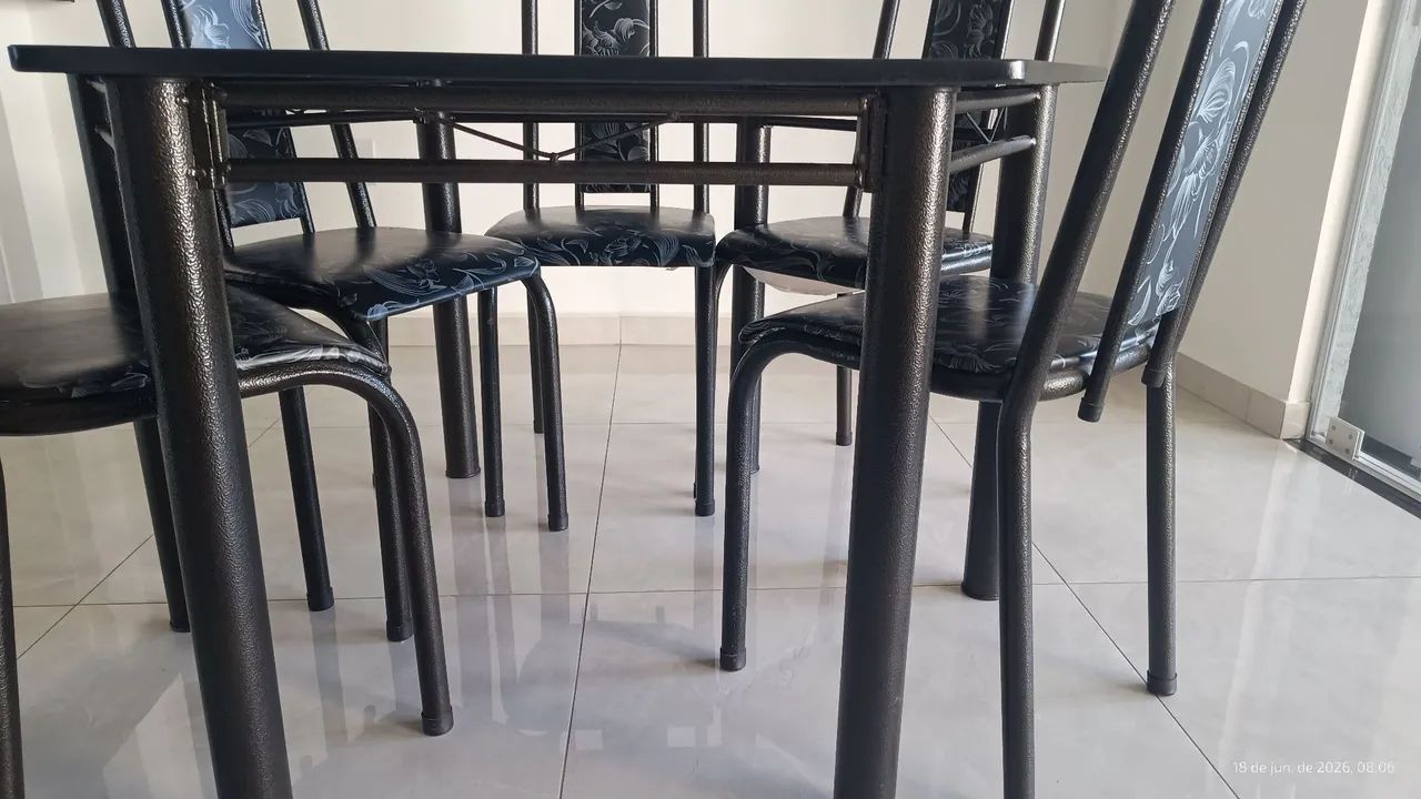 Conjunto de mesa de jantar 6 lugares  - Foto 4