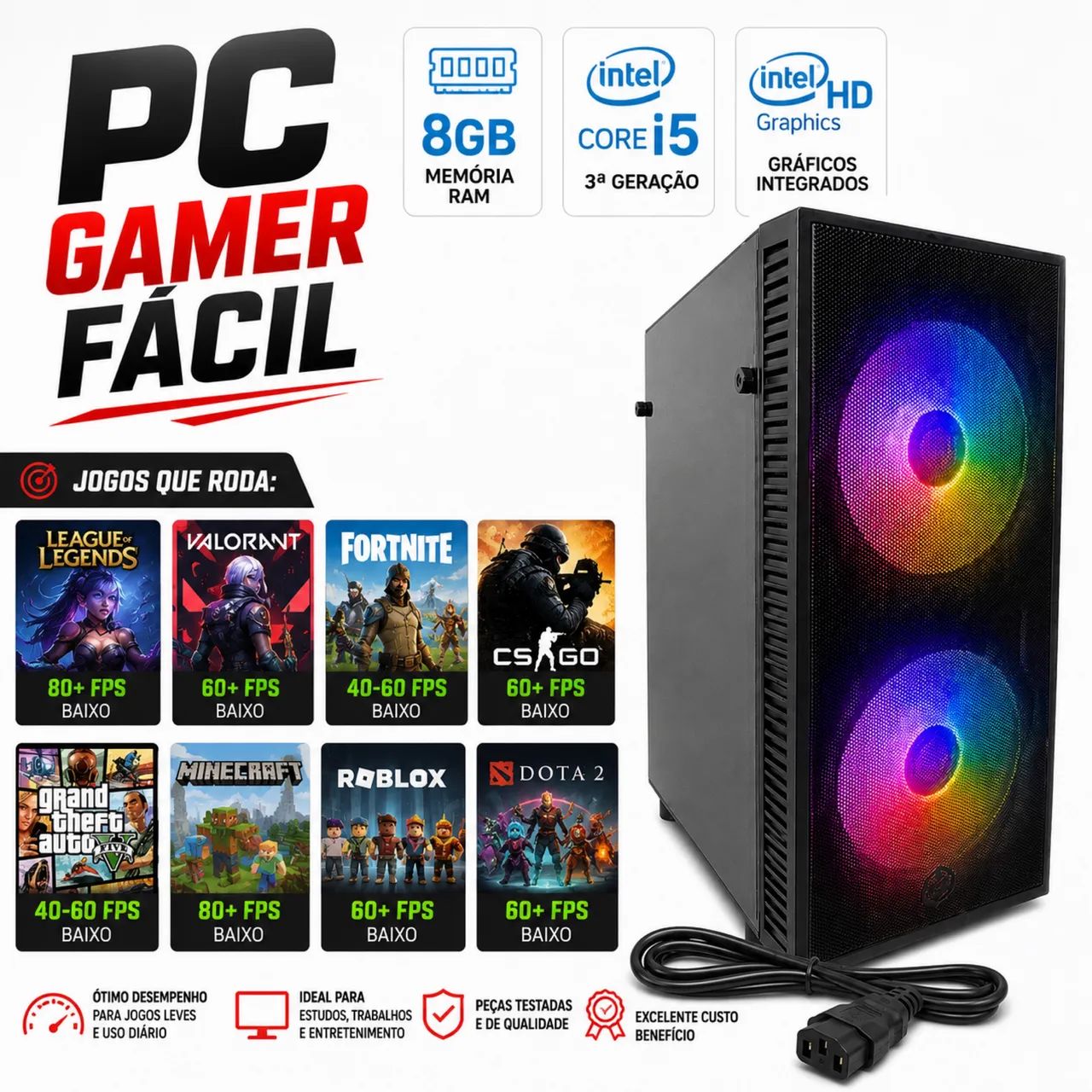 PC GAMER I5 8GB RAM
