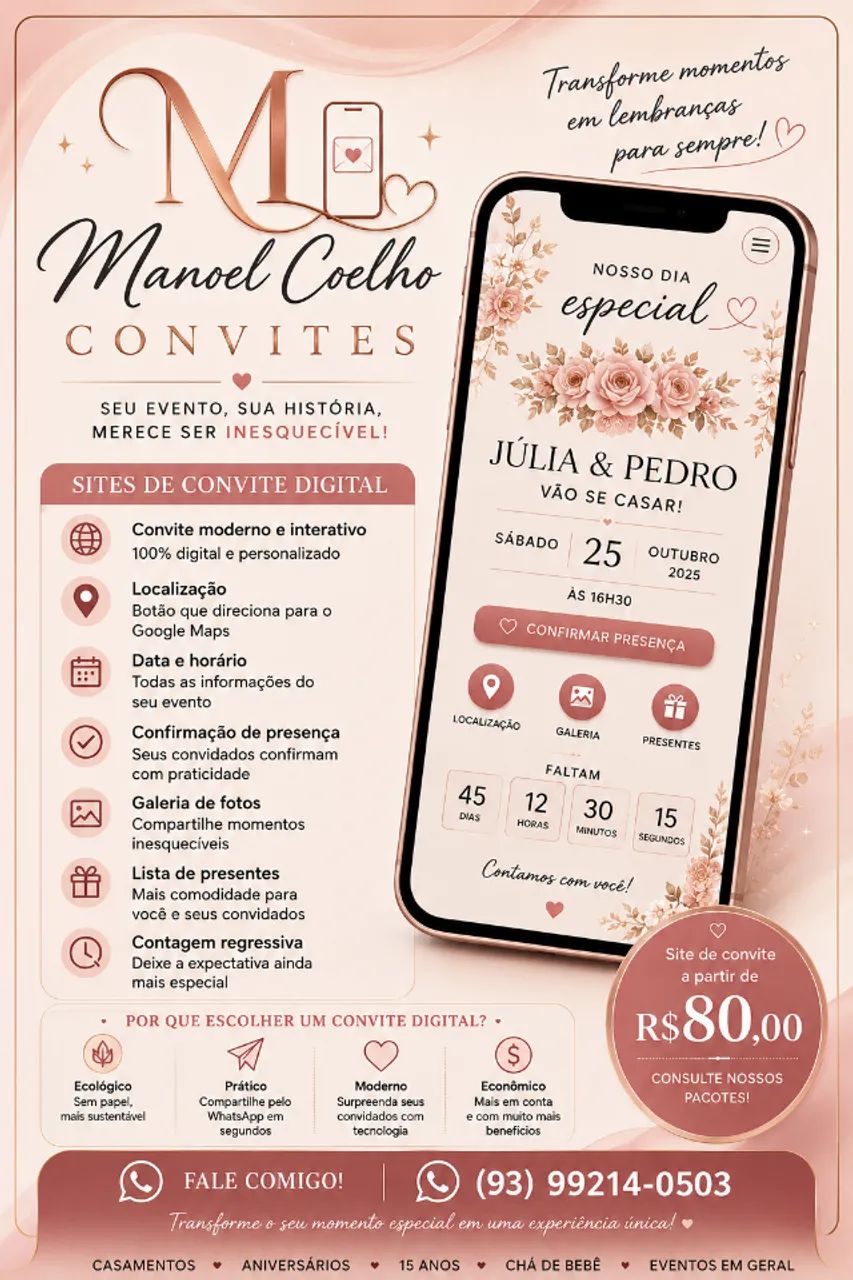 SEU GRANDE DIA MERECE UM CONVITE À ALTURA!