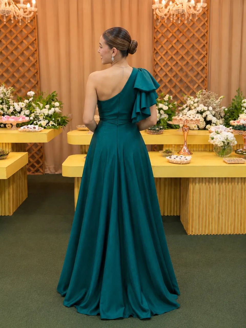 Vestido de festa / verde-escuro - Foto 2