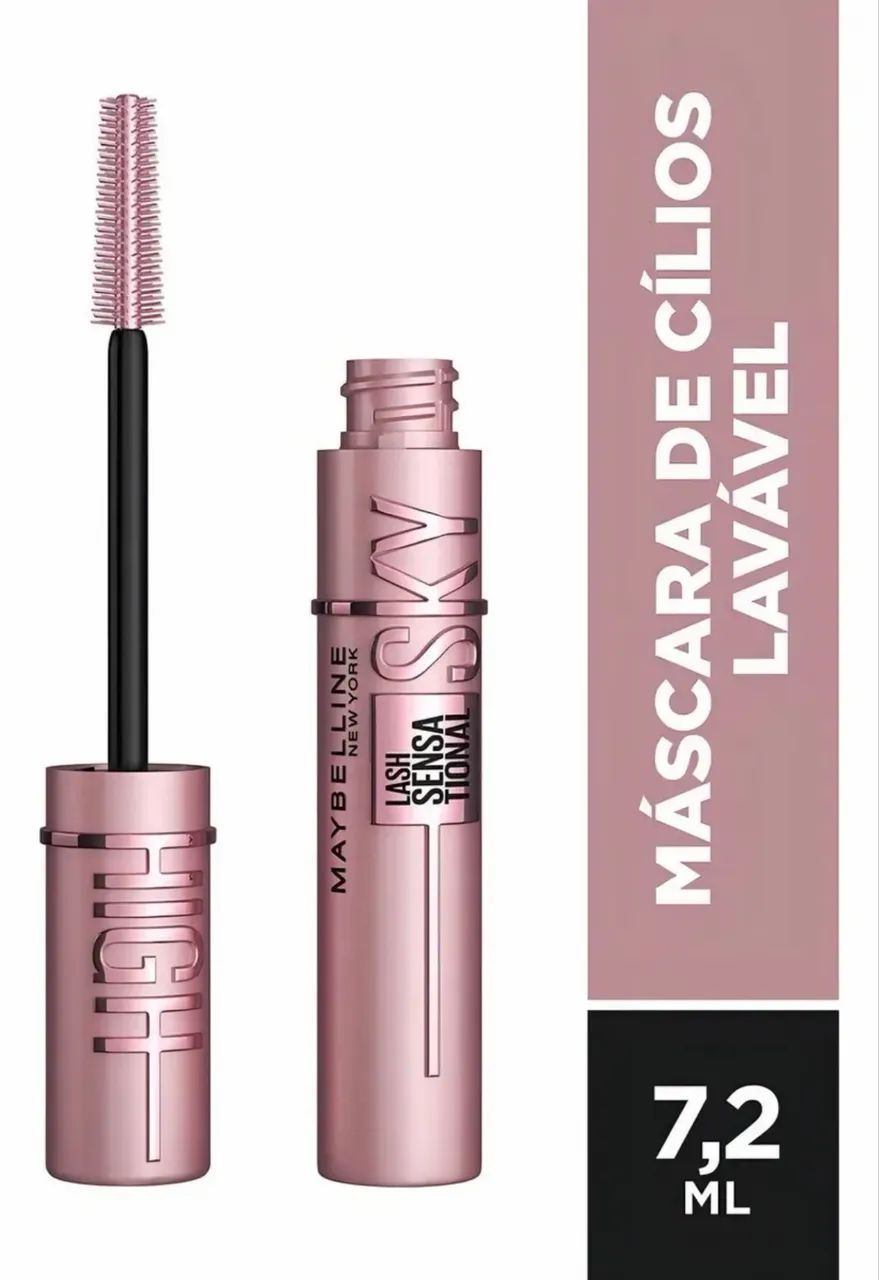 Máscara De Cílios Maybelline Sky High Black De 7,2 G
