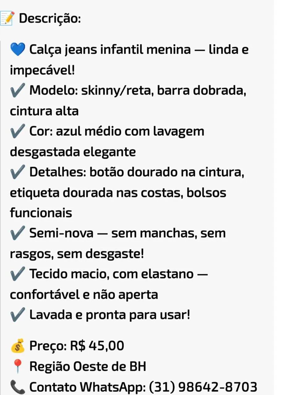 ? CALÇA JEANS SKNNY - BARRA DOBRADA/SEMI NOVA ? - Foto 2