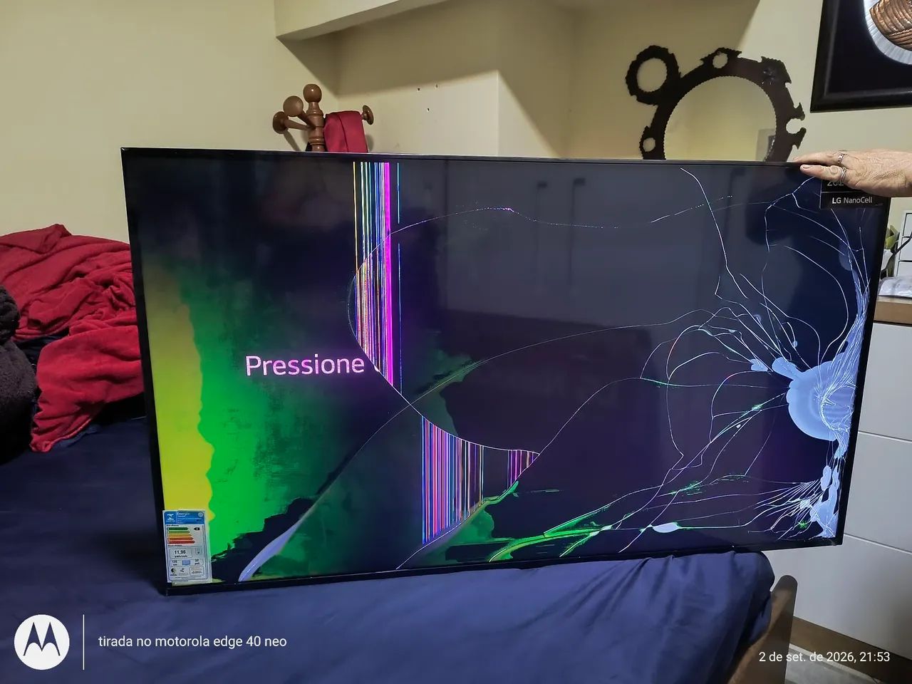 TV de 50 polegadas oncell LG tela quebrada ( Nova) - Foto 2