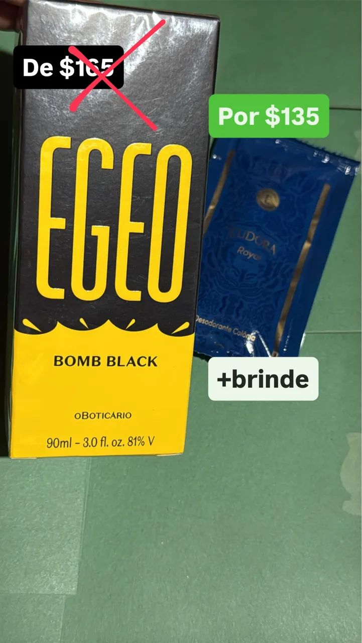 EGEO BOMB BLACK O Boticário 