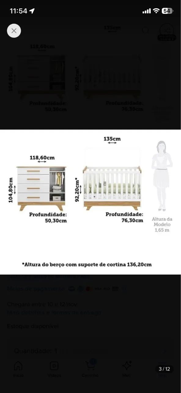 Cômoda e Berço Bebê  - Foto 2