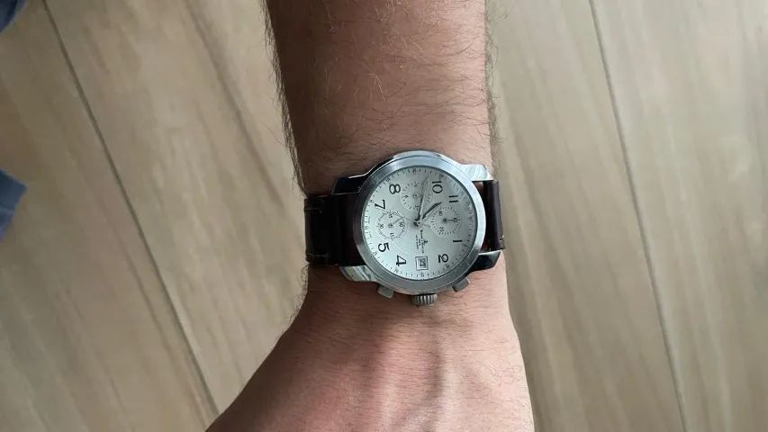 Relógio Baume Mercier BRANCO E MARROM NOVO SUPER CLONE - Foto 4