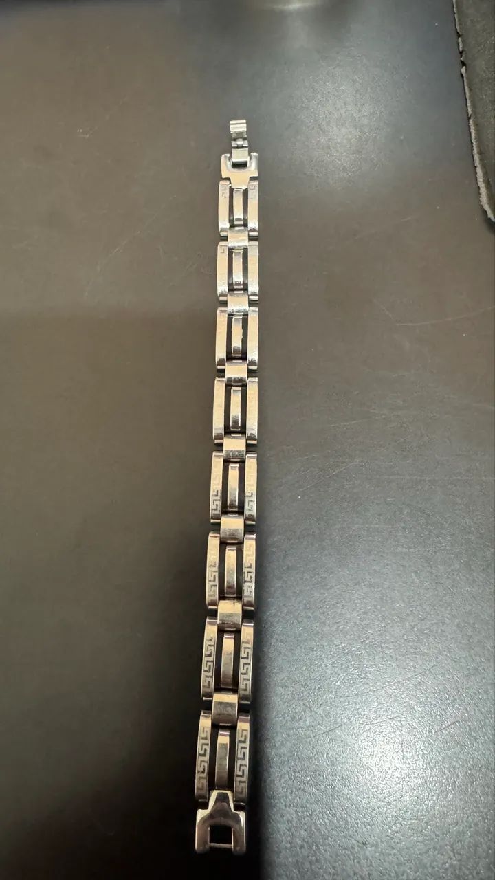 Pulseira de aço inoxidável Estilo Grego  - Foto 2