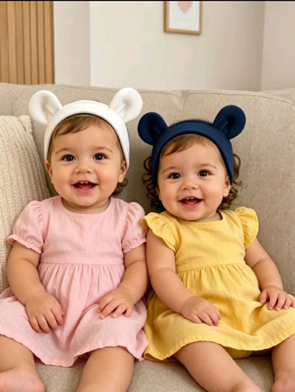 KIT COM 3 FAIXAS TED ORELHINHAS MALHA MACIA PRODUTO NACIONAL RECÉM NASCIDO  BEBÊ/ INFANTIL - Foto 2