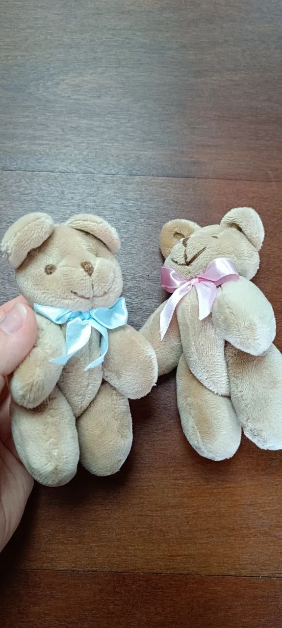 Ursinhos 12cm - 5 Rosa e 5 Azul