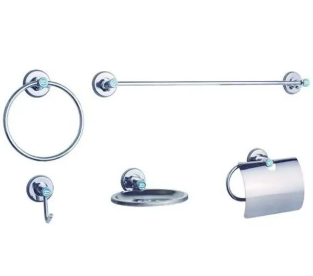 Kit Acessorios Para Banheiro De Metal 5 Peças