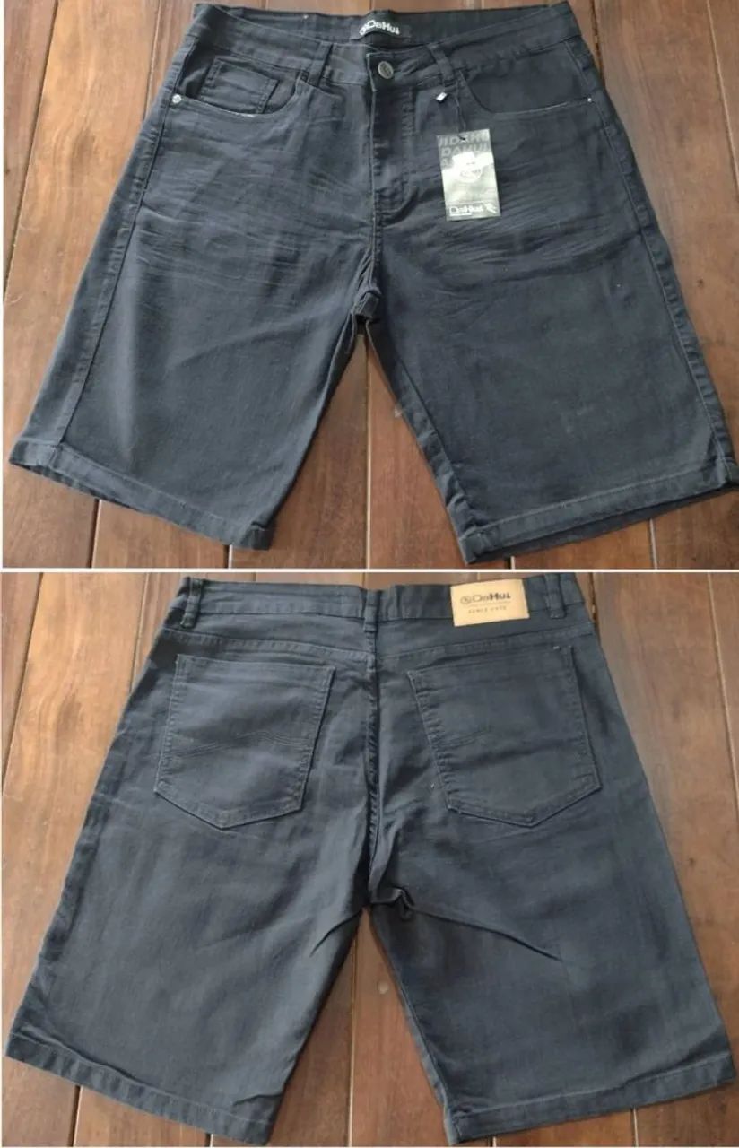Bermudas " DaHui " Passeio (Brim)<br><br> - Foto 2
