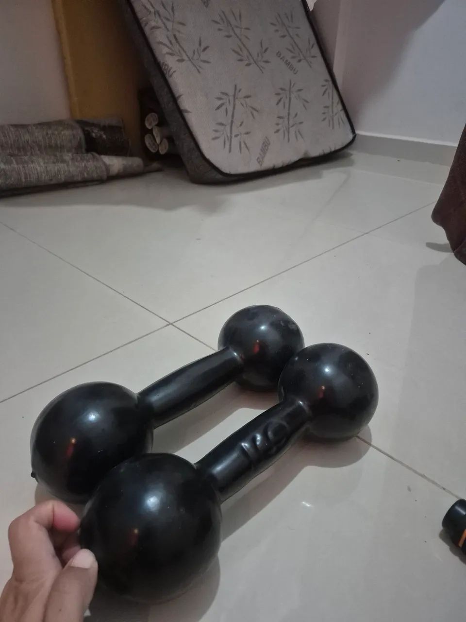 Halter 9kg Ferro Emborrachado 9kg - Foto 2