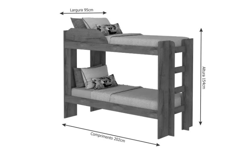 Beliche Bia Solteiro MDF com Proteção Lateral - Foto 2