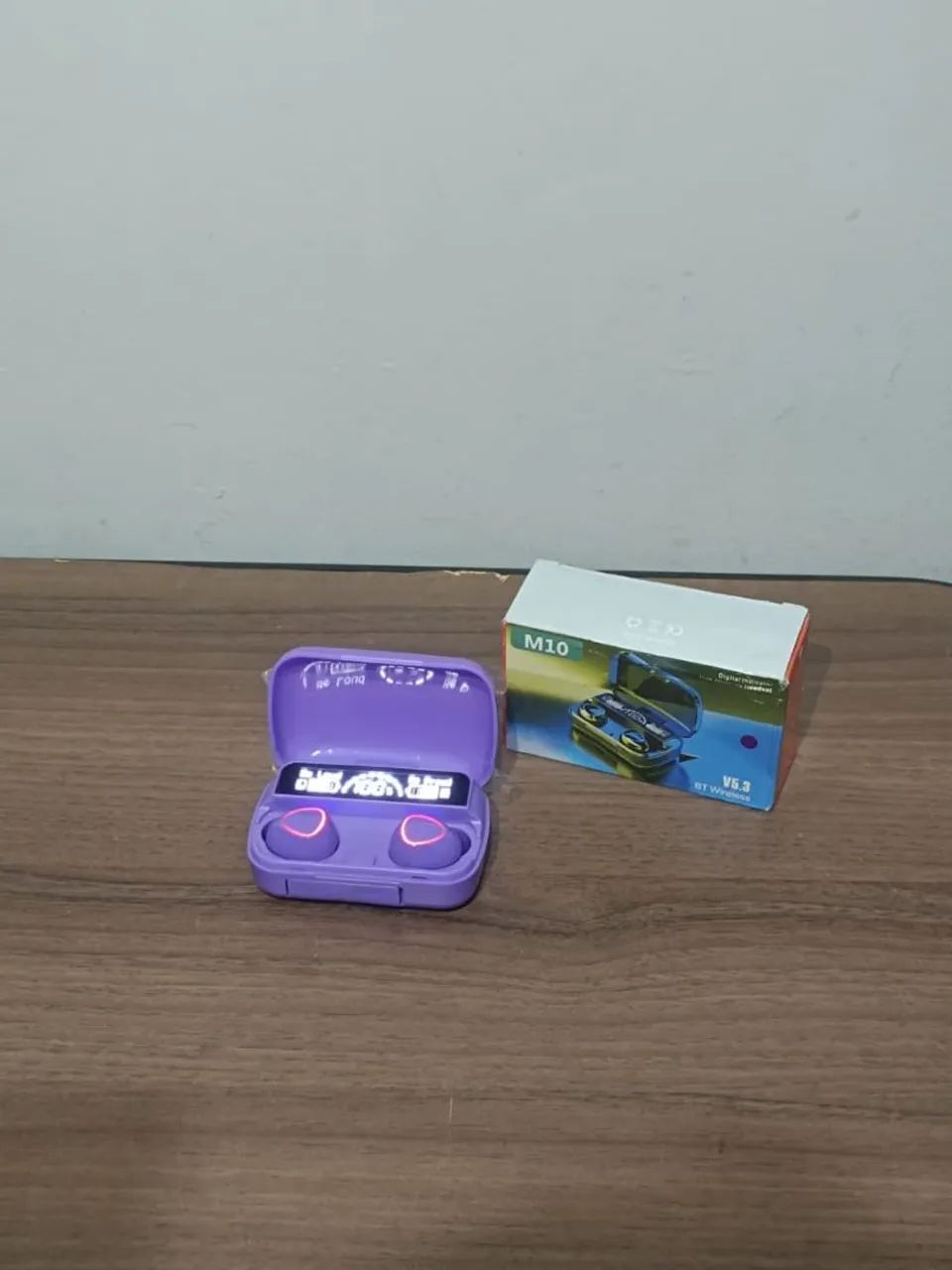 Fone bluetooth M10 -PRETO E ROXO 