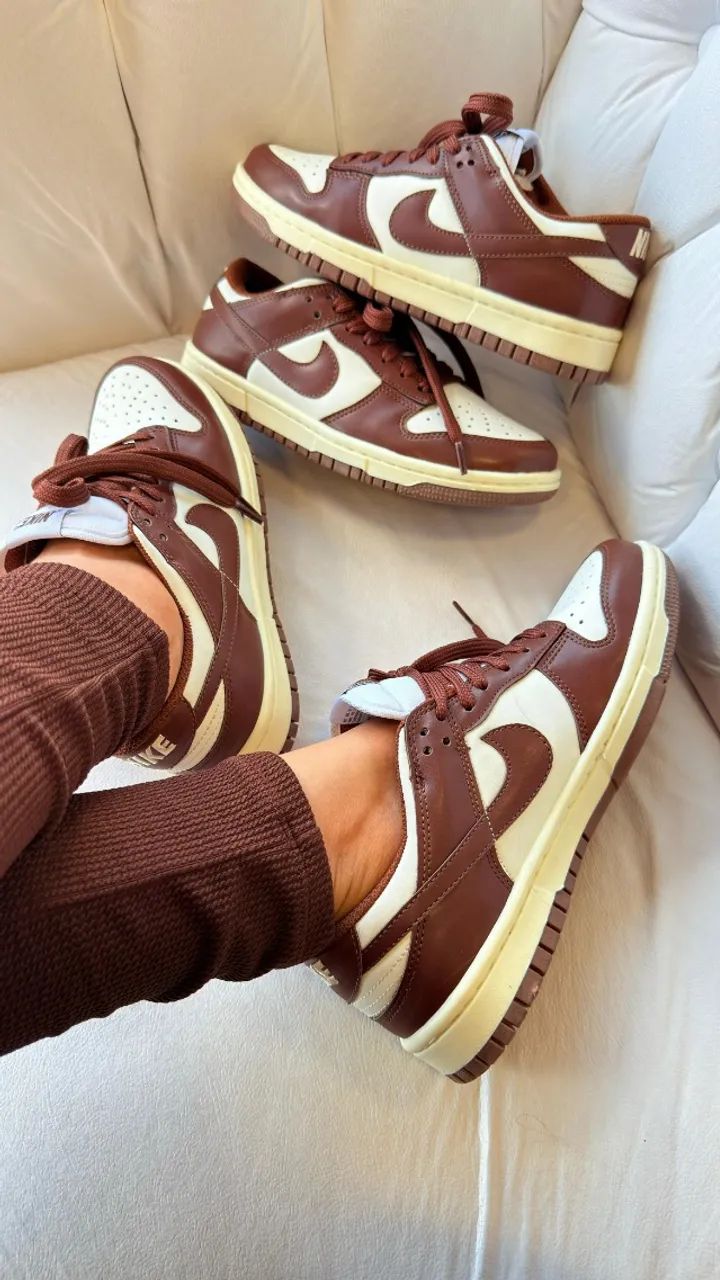 Tenis Nike Sb Dunk low Marrom  - Foto 3