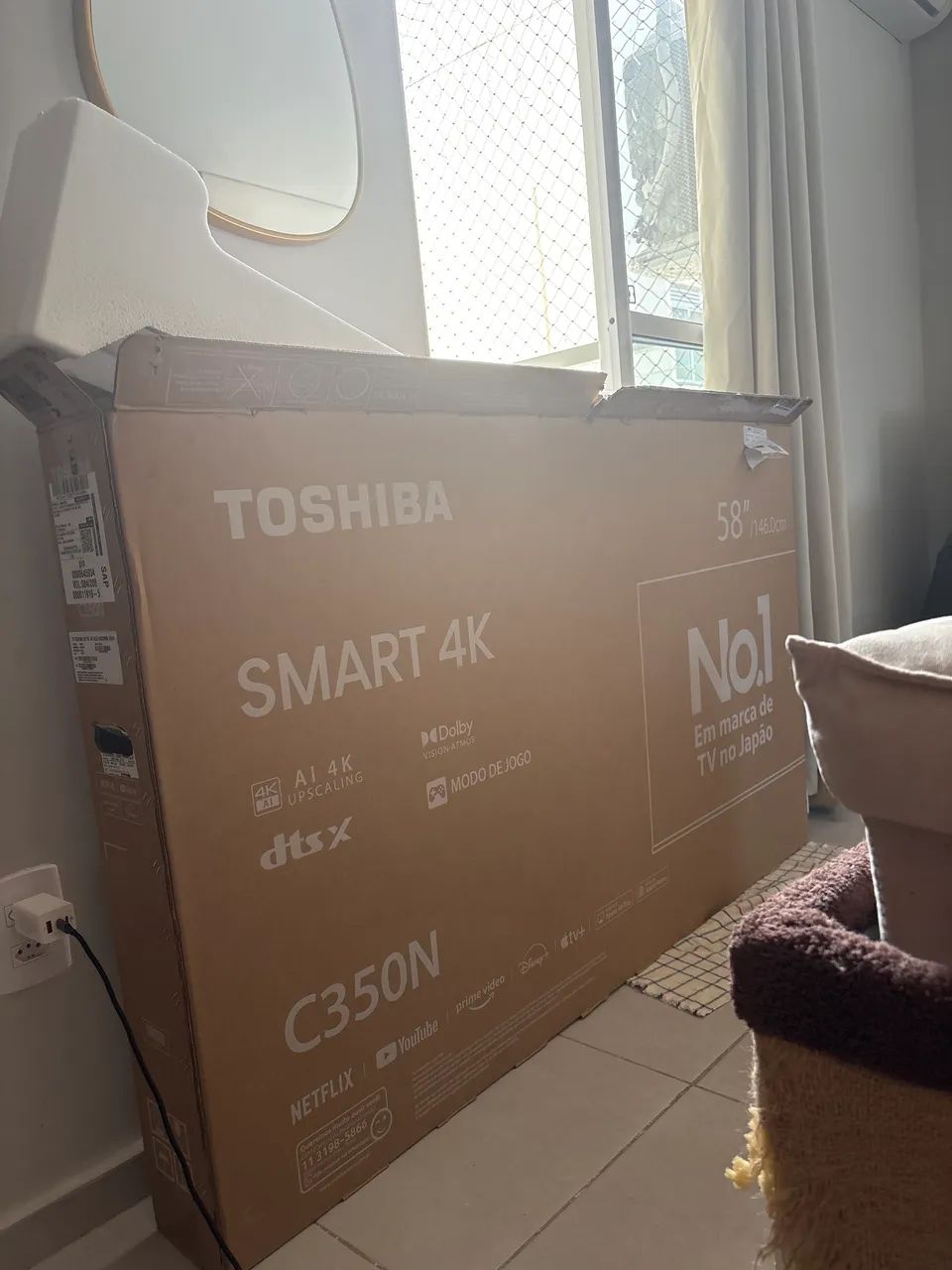 Caixa de papelão para TV 58