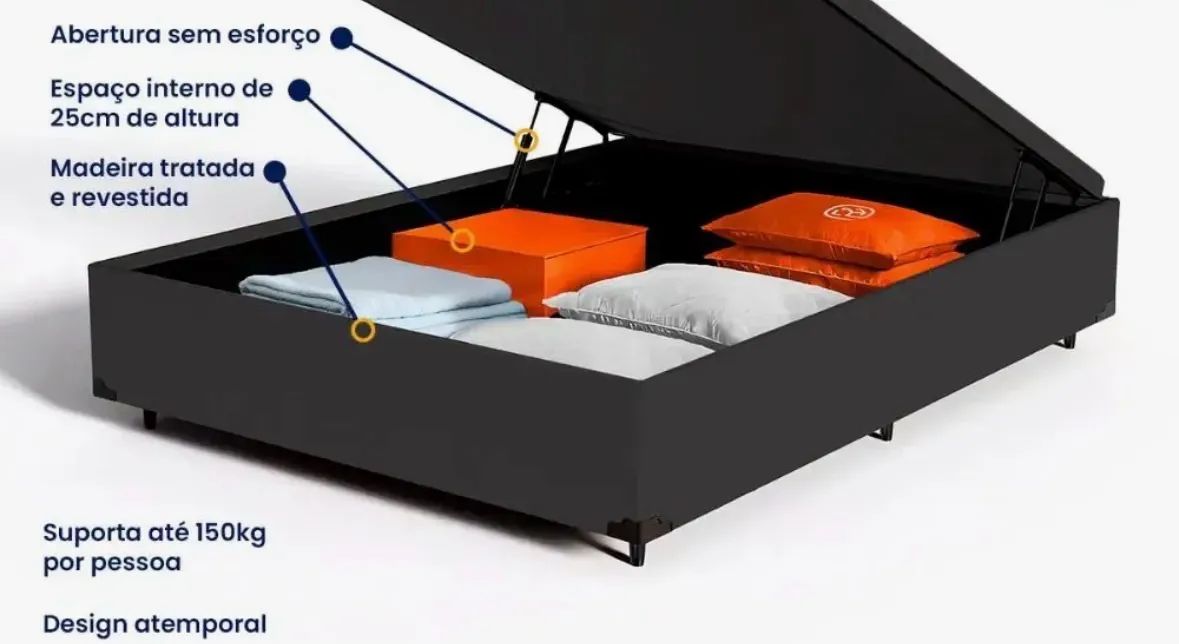 Cama box-baú com colchão ortobom - Foto 2