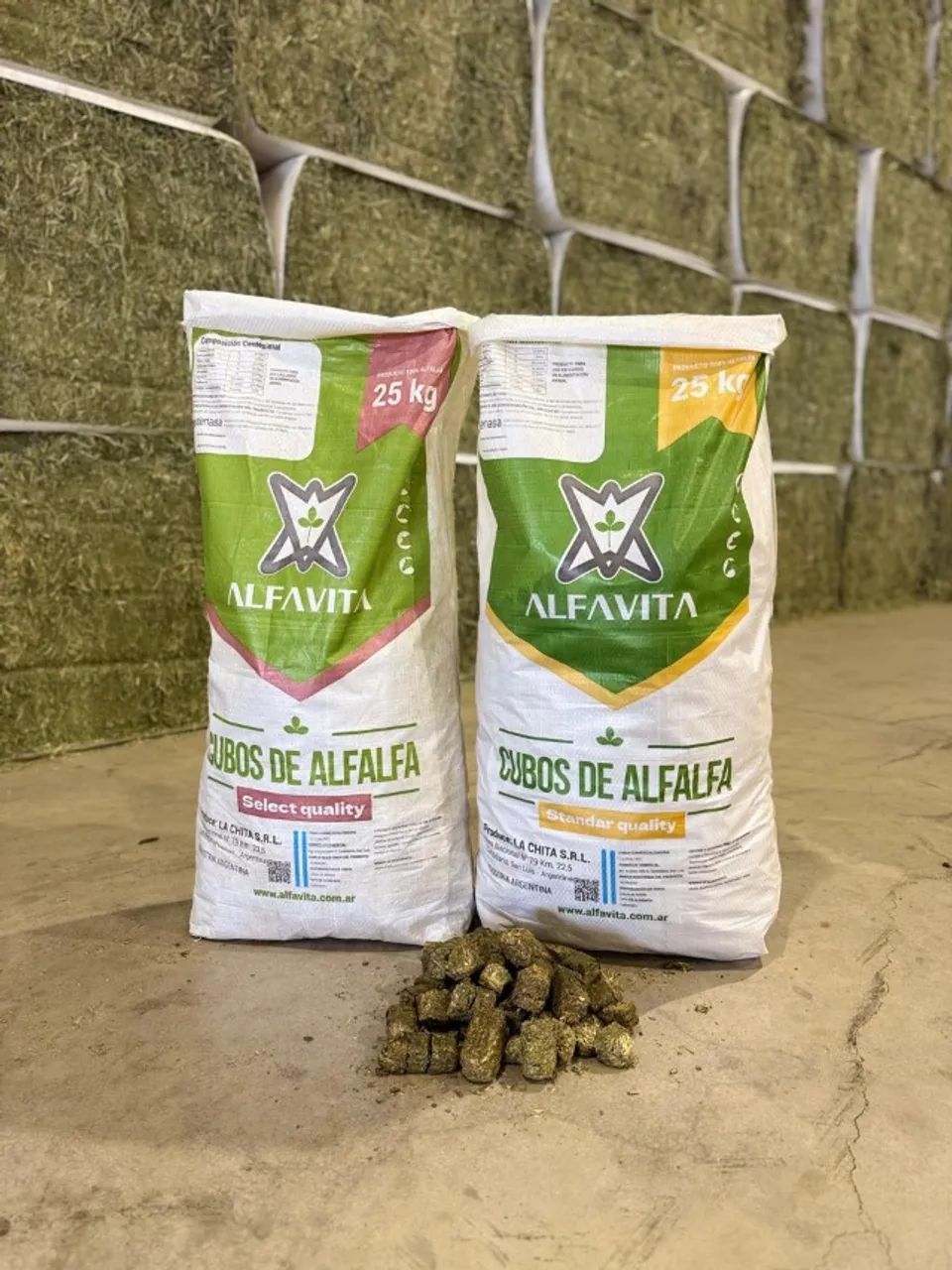 ALFAFA EM CUBOS PARA CAVALOS 