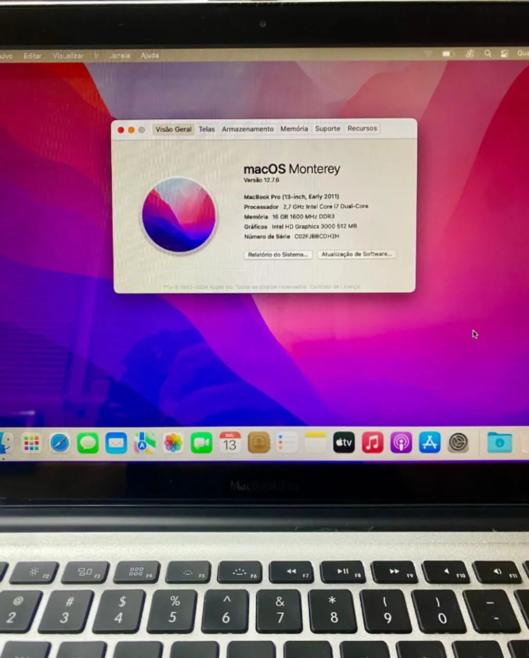 MacBook Pro i7 (Edição Especial) | 16GB RAM | SSD 240GB | macOS MacBook Pro i7 (Edição Especial) | 16GB RAM | SSD 240GB | macOS