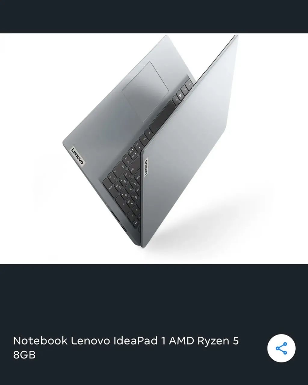 Notebook Lenovo IdeaPad 1 AMD Ryzen 5 8GB - Foto 4