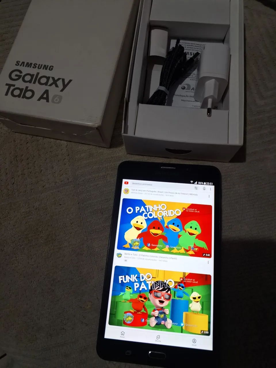 Tablet Samsung Galaxy Tab A6 pelicula e capa de brinde - Foto 2