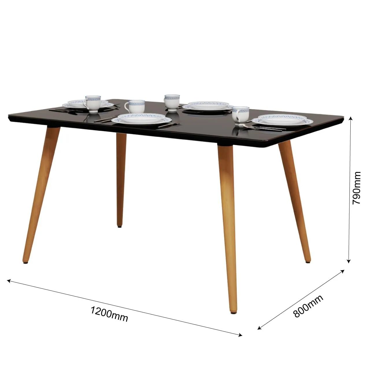Mesa madeira preta