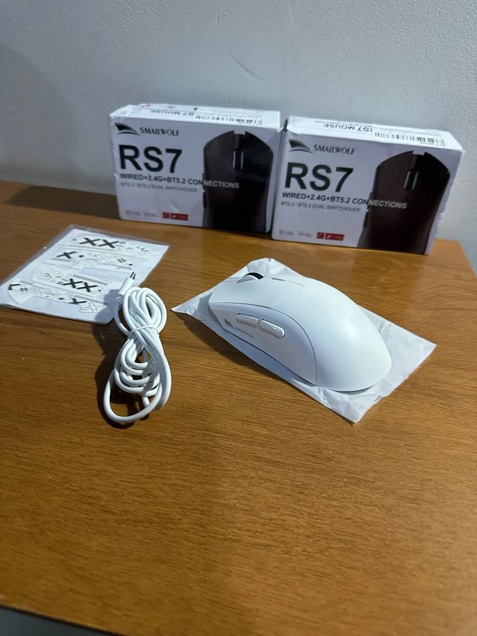 Mouse Rs7 SmailWolf branco - Foto 3