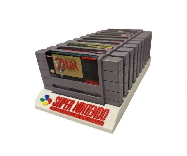Porta Cartucho para Super Nintendo SNES com 10 Espaços Organizador Expositor - Foto 3