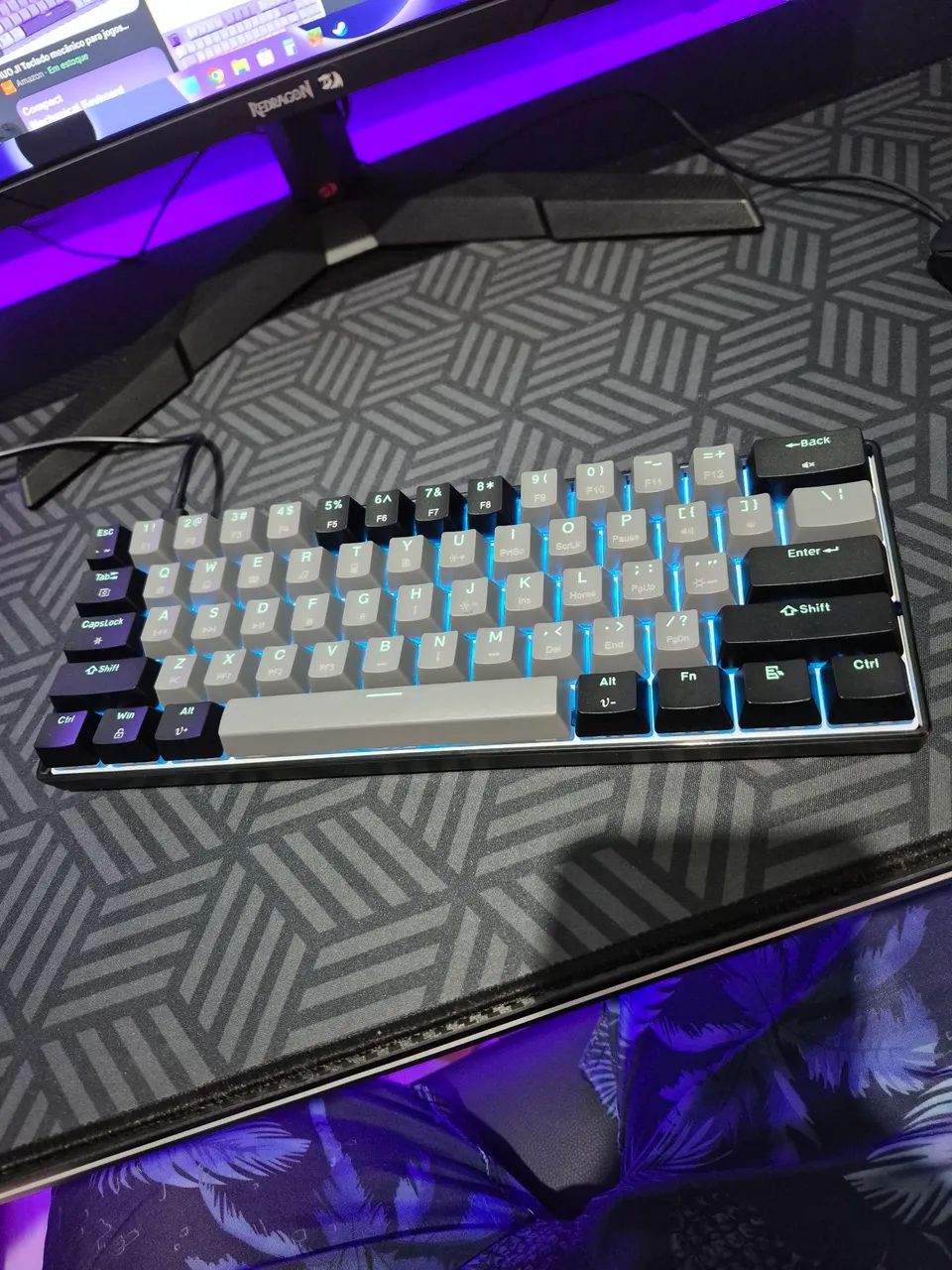 Teclado mecânico 60% HUO Jl - Foto 2