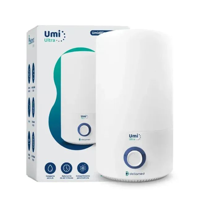 Combo 2 Umidificador Ultrassônico 4,3 Litros Umi Ultra Dellamed Branco Bivolt - Foto 5