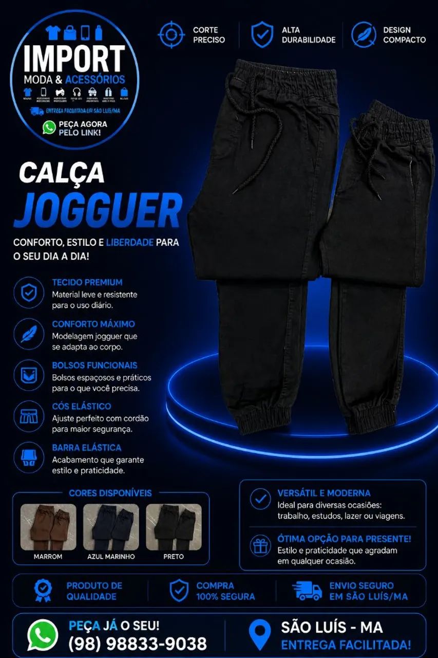 Calça jogguer preta - Foto 3